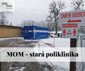 Mobilné odberové miesto - stará poliklinika 1