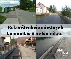 Aktuálna informácia pre občanov - obmedzenie dopravy v rámci opráv komunikácií 1