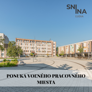 Ponuka voľného pracovného miesta 1