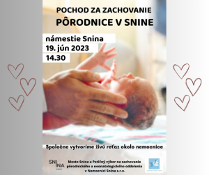 Protestný pochod za zachovanie pôrodníckeho a eonatologického oddelenia v Nemocnici Snina, s. r. o. 1