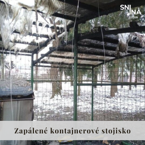 Zapálené kontajnerové stanovisko 1